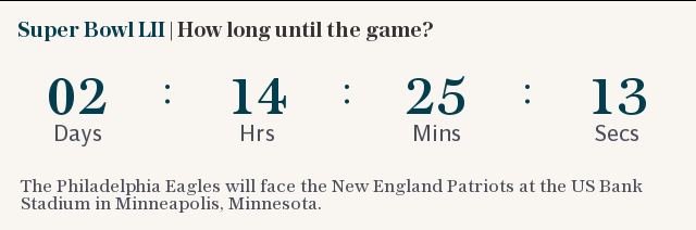 Super Bowl LII | How long until the game?