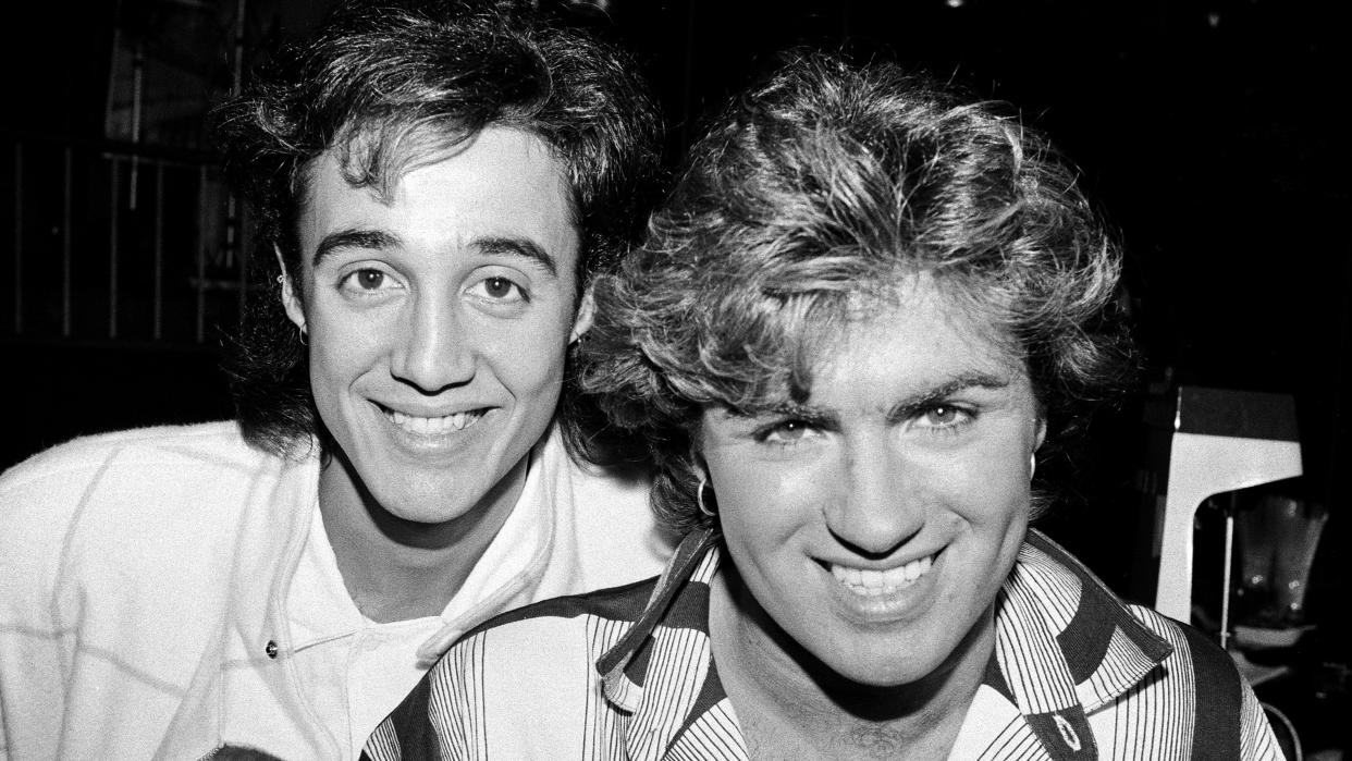  Andrew Ridgley and George Michael of Wham! in 1984 