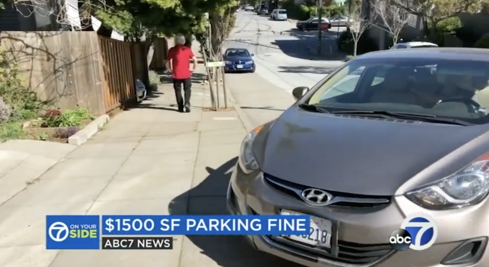 The couple lives on top of a steep hill, so parking in front of their home is out of convenience. Source: KGO-TV