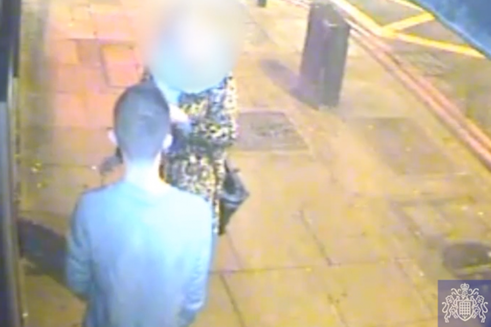 Suspect: The man was seen chatting to the victim as she had a cigarette outside the pub (Metropolitan Police)