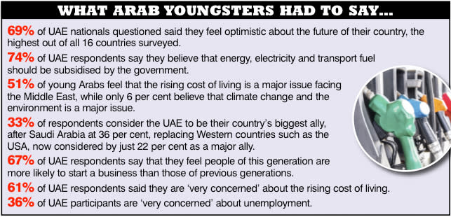 What Arab youngsters had to say in the survey...