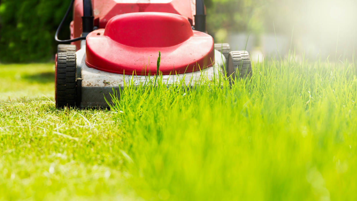  Mowing grass. 