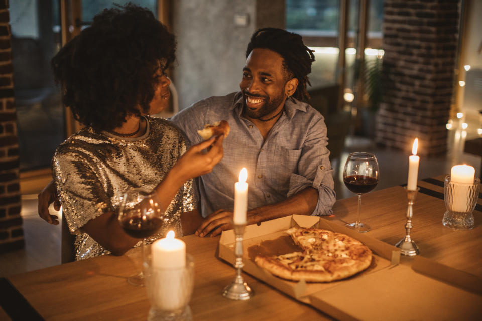 Treat your loved one to a romantic dinner, whether it is a takeaway or cooking together.  (Getty Images)