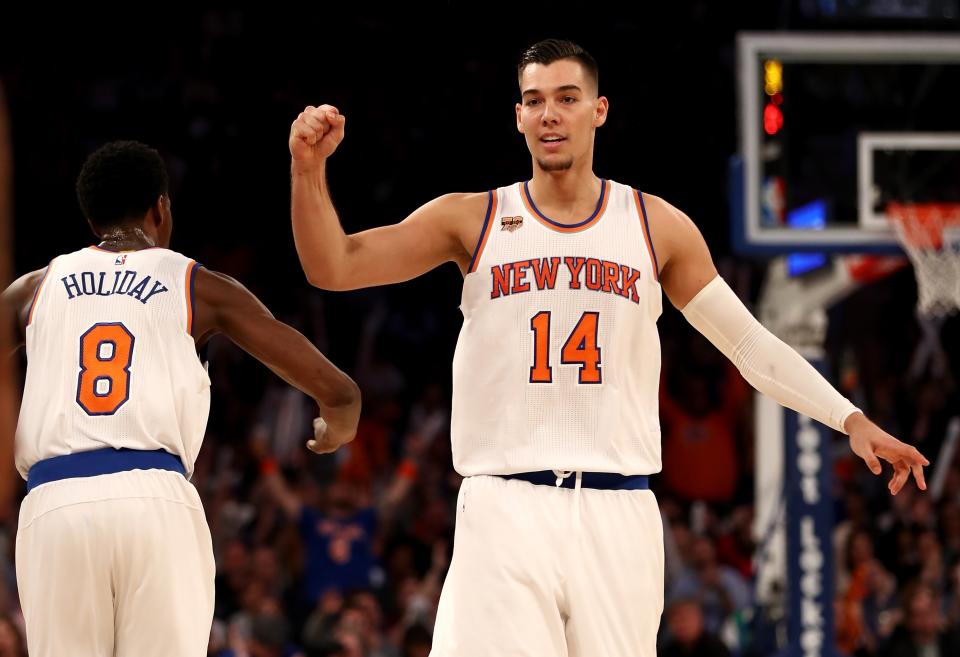 Willy Hernangomez has fallen out of the Knicks’ rotation. (Getty Images)