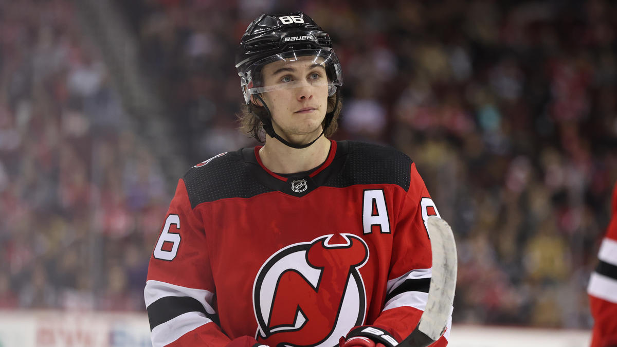 Devils star Jack Hughes on points record, Pride Night controversy