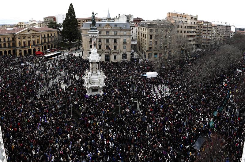 Seguimiento masivo en Pamplona