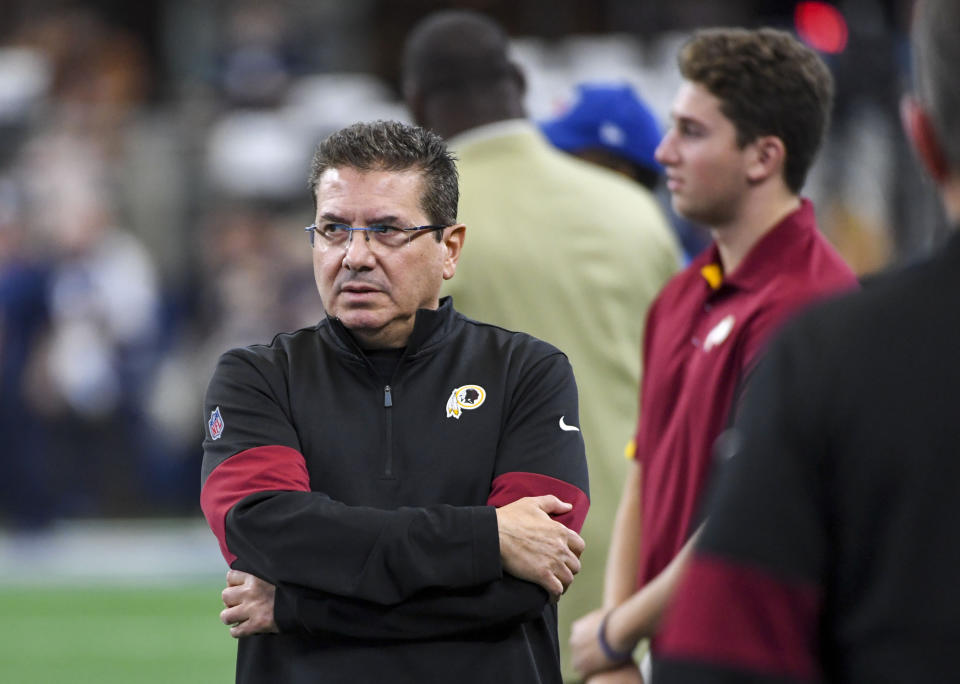 Daniel Snyder on the sidelines.