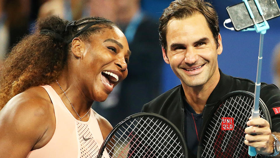 Serena Williams and Roger Federer, pictured here in the last edition of the Hopman Cup in 2019.