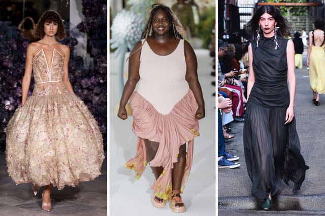 <p>Getty Images</p> From left: Christian Siriano, Collina Strada, Rachel Comey