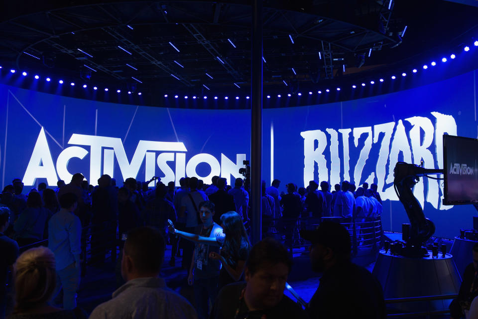 LOS ANGELES, CA - JUNE 11: A view of the Activision Blizzard booth during the 2013 E3 Electronic Entertainment Expo at Los Angeles Convention Center on June 11, 2013 in Los Angeles, California. (Photo by Daniel Boczarski/WireImage)