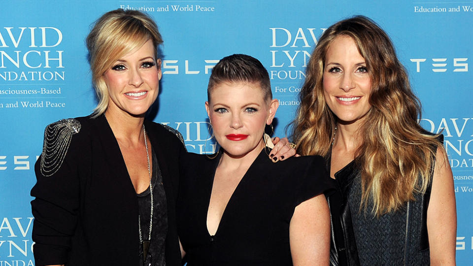 Martie Maguire, Natalie Maines and Emily Robison of the Dixie Chicks before changing 'racist' Dixie name