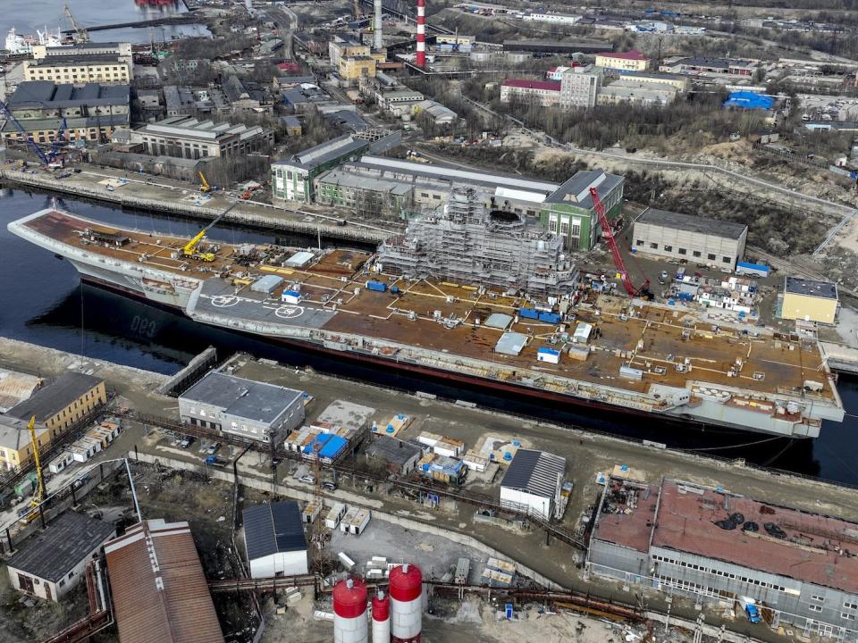 Russia navy aircraft carrier Admiral Kuznetsov