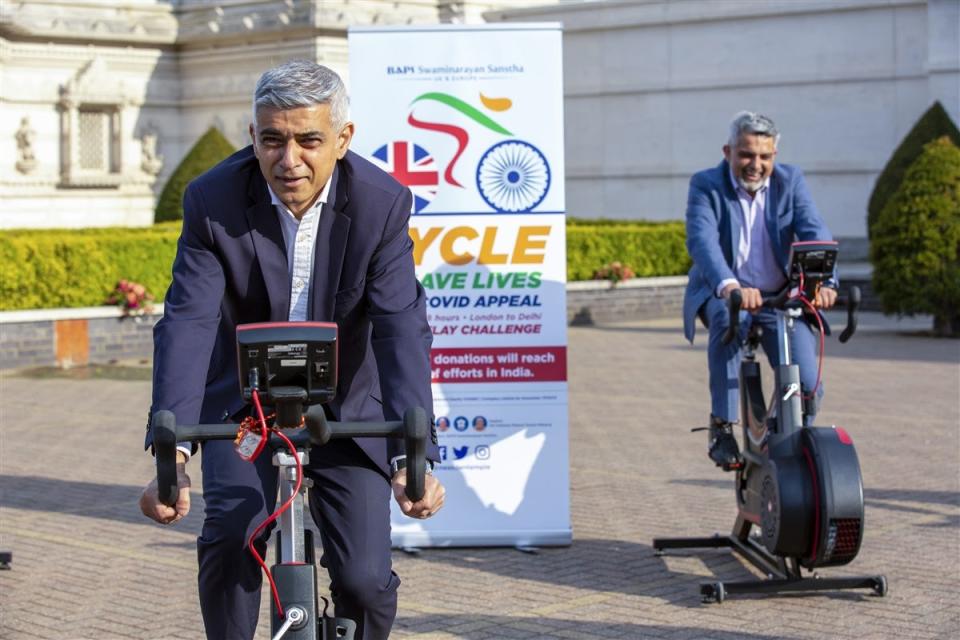 Sadiq Khan said he was 'truly humbled and inspired by the work of Neasden Temple'. (BAPS Swaminarayan Sanstha, UK)