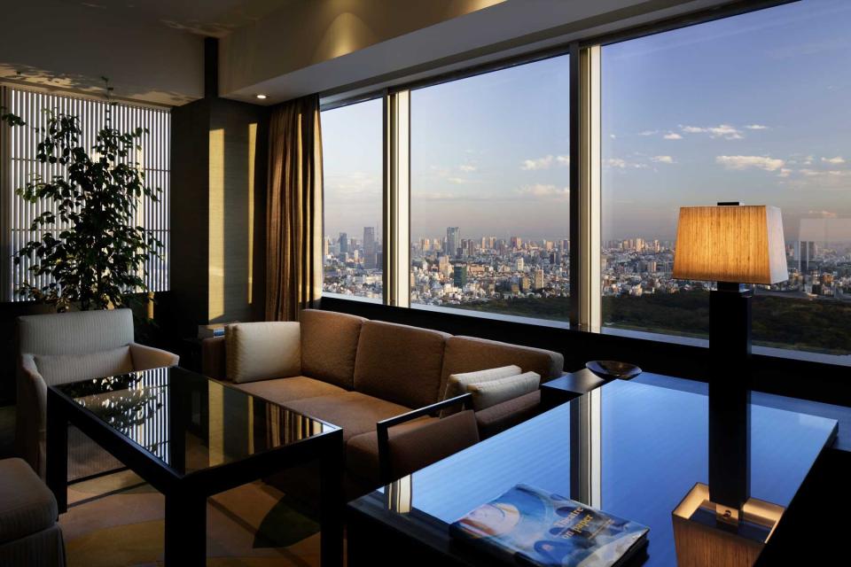 View from a suite at the Park Hyatt Tokyo, voted one of the best hotels in Tokyo