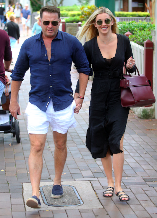 Karl Stefanovic and Jasmine Yarbrough do some last minute Christmas shopping in Sydney. Photo: Diimex