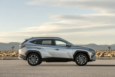 The 2025 Tucson SUV is photographed in California City, Calif., on Feb. 22, 2024.