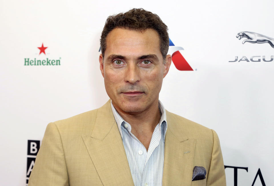 Rufus Sewell arrives at the 2019 Primetime Emmy Awards - BAFTA Los Angeles TV Tea Party at the Beverly Hilton on Saturday, Sept. 21, 2019, in Beverly Hills, Calif. (Photo by Willy Sanjuan/Invision/AP)