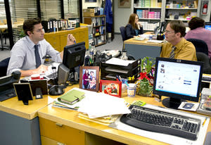 John Krasinski and Rainn Wilson | Photo Credits: Justin Lubin/NBC