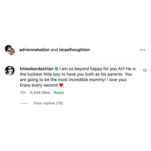 Khloe Congratulates Rob's Ex Adrienne Bailon on Birth of 1st Child