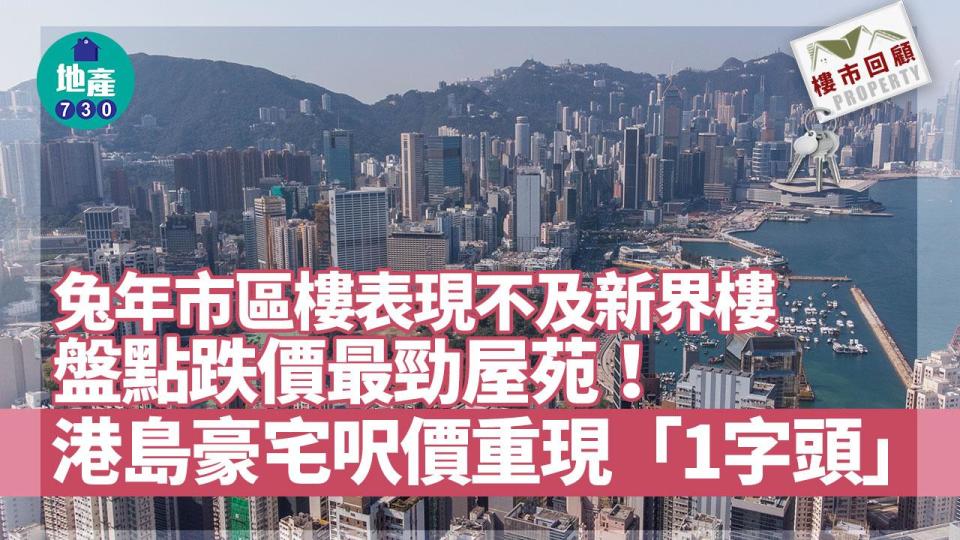 兔年市區樓表現不及新界樓 盤點跌價最勁屋苑 港島豪宅呎價重現「1字頭」