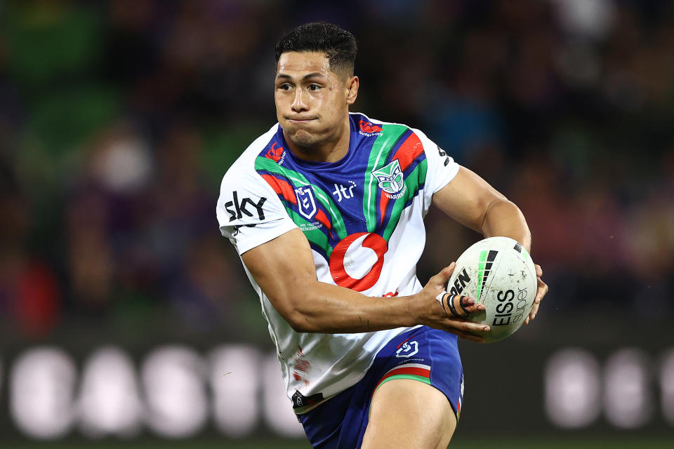 Seen here, Roger Tuivasa-Sheck in action for the Warriors in the NRL.