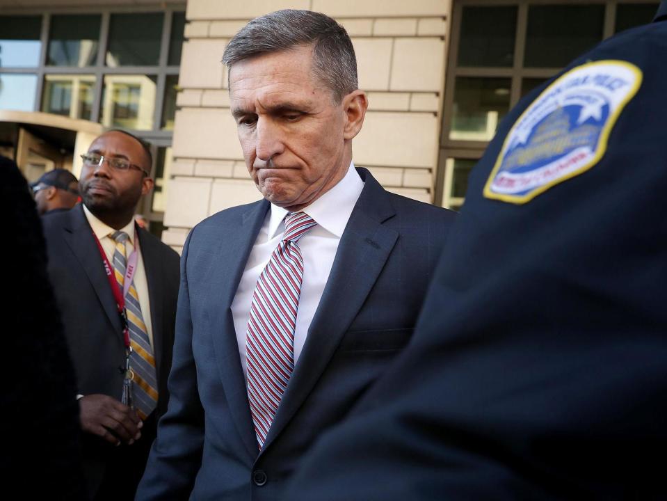 People connected with Donald Trump's administration and the US Congress tried to influence his former national security adviser's cooperation with the investigation into Russian election meddling, prosecutors said in a court filing made public on Thursday. Michael Flynn provided a voicemail recording of one such communication, it said. It did not identify who he was in touch nor did they describe the exact conversations, but they said the former US army general recounted multiple instances in which "he or his attorneys received communications from persons connected to the Administration or Congress that could have affected both his willingness to cooperate and the completeness of that cooperation."Prosecutors say they were unaware of some of those instances, which took place before and after he pleaded guilty to lying to the FBI about his contacts during the presidential transition period in 2016 with the-then Russian ambassador to the United States, until Flynn told them about them. They revealed details about Flynn's communications in a court filing aimed at showing the extent of his cooperation with special counsel Robert Mueller's investigation into ties between the Trump campaign and Russia. Flynn, a vital witness in the probe, is awaiting sentencing. Meanwhile, the judge in the case ordered that portions of Mr Mueller's report that relate to Flynn be unredacted and made public by the end of the month. The order from US District Judge Emmet Sullivan is the first time a judge is known to have directed the Justice Department to make public any portion of the report that the agency had kept secret. It could set up a conflict with US attorney general William Barr, whose team spent weeks blacking out from the report grand jury information, details of ongoing investigations and other sensitive information. A redacted version of Mr Mueller's report released last month said that the evidence did not establish a criminal conspiracy between Russia and the campaign. It did not reach a conclusion on whether Mr Trump illegally obstructed justice, but he did examine nearly a dozen episodes for potential obstruction, including efforts by the president to discourage cooperation. However, it does reveal that after Flynn began cooperating with the government, an unidentified Trump lawyer left a message with one of his attorneys. They reminded them that the president still had warm feelings for Flynn. They also asked for a "heads-up" if Flynn knew damaging information about Mr Trump. Judge Sullivan ordered prosecutors to give him a copy of the audio recording they reference in the court filing and to make public a transcript of that call. He also directed them to file publicly transcripts of any calls with Russian officials such as the ambassador, Sergey Kislyak. Flynn was supposed to have been sentenced in December, with prosecutors saying he was so cooperative and helpful in their investigation that he was entitled to avoid prison.But after a judge sharply criticised Flynn during his sentencing hearing, he asked for it to be postponed so that he could continue cooperating with prosecutors and reduce the likelihood of being sent to prison. The document also details how Flynn assisted investigators as they looked into whether the Trump campaign conspired with the Kremlin to sway the outcome of the 2016 election. Flynn described to investigators statements from senior campaign officials in 2016 about WikiLeaks — which received and published Democratic emails that were hacked by Russian intelligence officers "to which only a select few people were privy," prosecutors said. That includes conversations with senior campaign officials "during which the prospect of reaching out to the whistleblowing website was discussed." Agencies contributed to this report