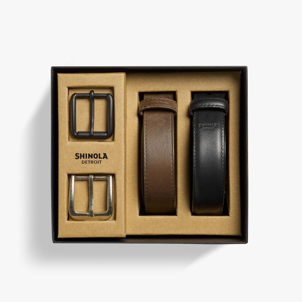 <p><a href="https://go.redirectingat.com?id=74968X1596630&url=https%3A%2F%2Fwww.shinola.com%2Fone-one-fourth-inch-belt-set-heritage-natural.html&sref=https%3A%2F%2Fwww.bestproducts.com%2Fparenting%2Fg1998%2Funique-presents-and-gifts-for-dad%2F" rel="nofollow noopener" target="_blank" data-ylk="slk:Shop Now;elm:context_link;itc:0;sec:content-canvas" class="link ">Shop Now</a></p><p>Belt Gift Set</p><p>shinola.com</p><p>$295.00</p>