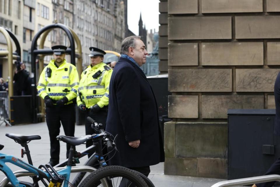 Salmond refuses to comment after making his statement.