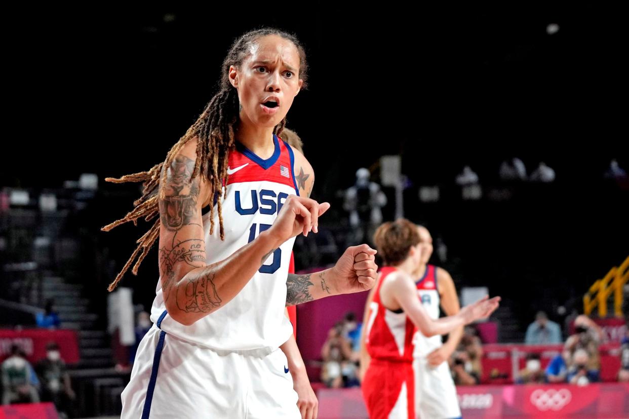 Brittney Griner during the Tokyo Olympics.