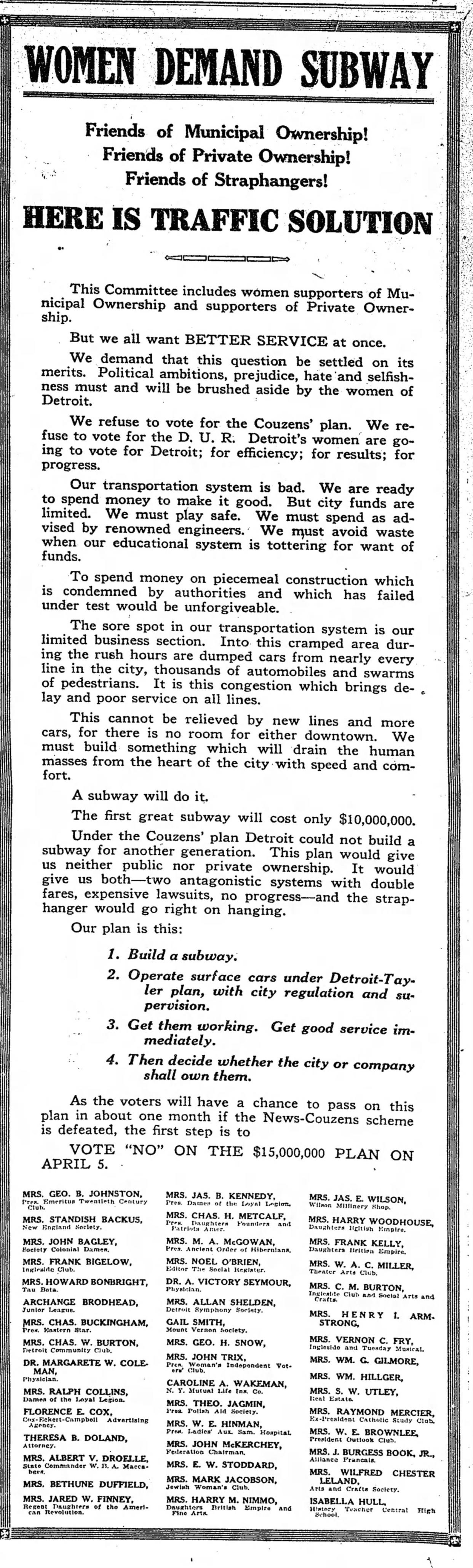 A 1920 ad in the Detroit Free Press