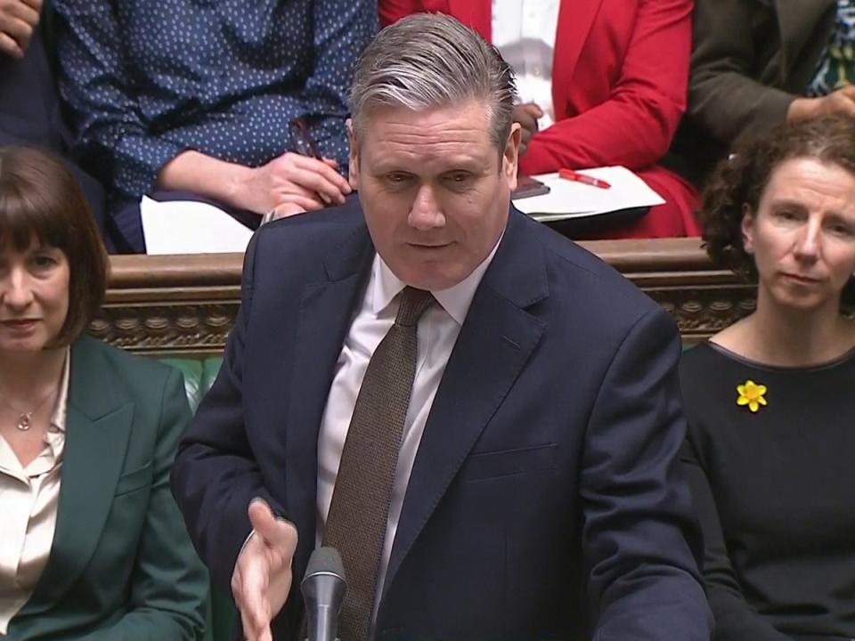 Keir Starmer jousted over prosecutions with the prime minister (House of Commons/UK Parliament/PA Wire)
