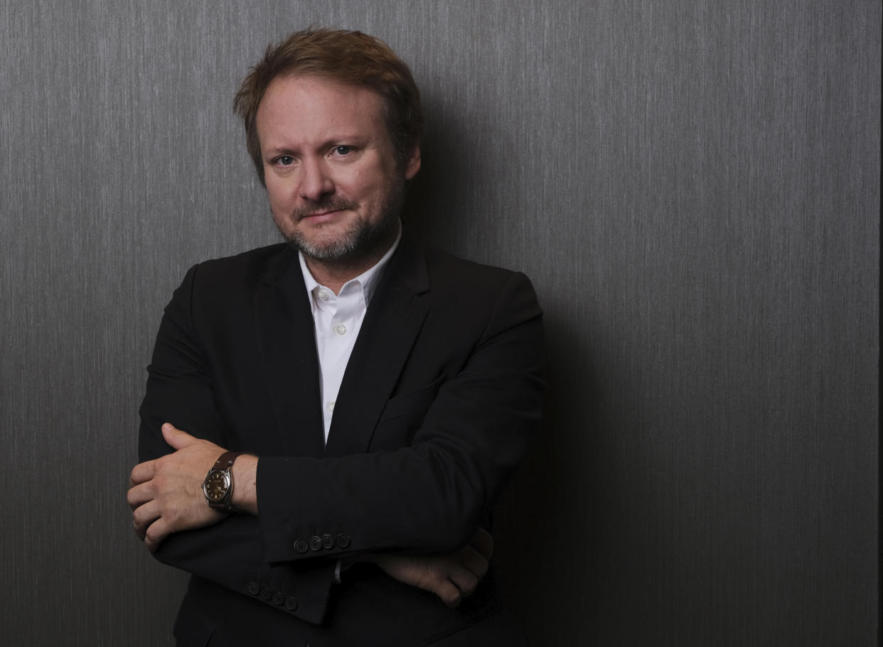 Rian Johnson, writer/director of the film "Knives Out," poses for a portrait at the St. Regis Hotel during the Toronto International Film Festival, Sunday, Sept. 8, 2019, in Toronto. (Photo by Chris Pizzello/Invision/AP)