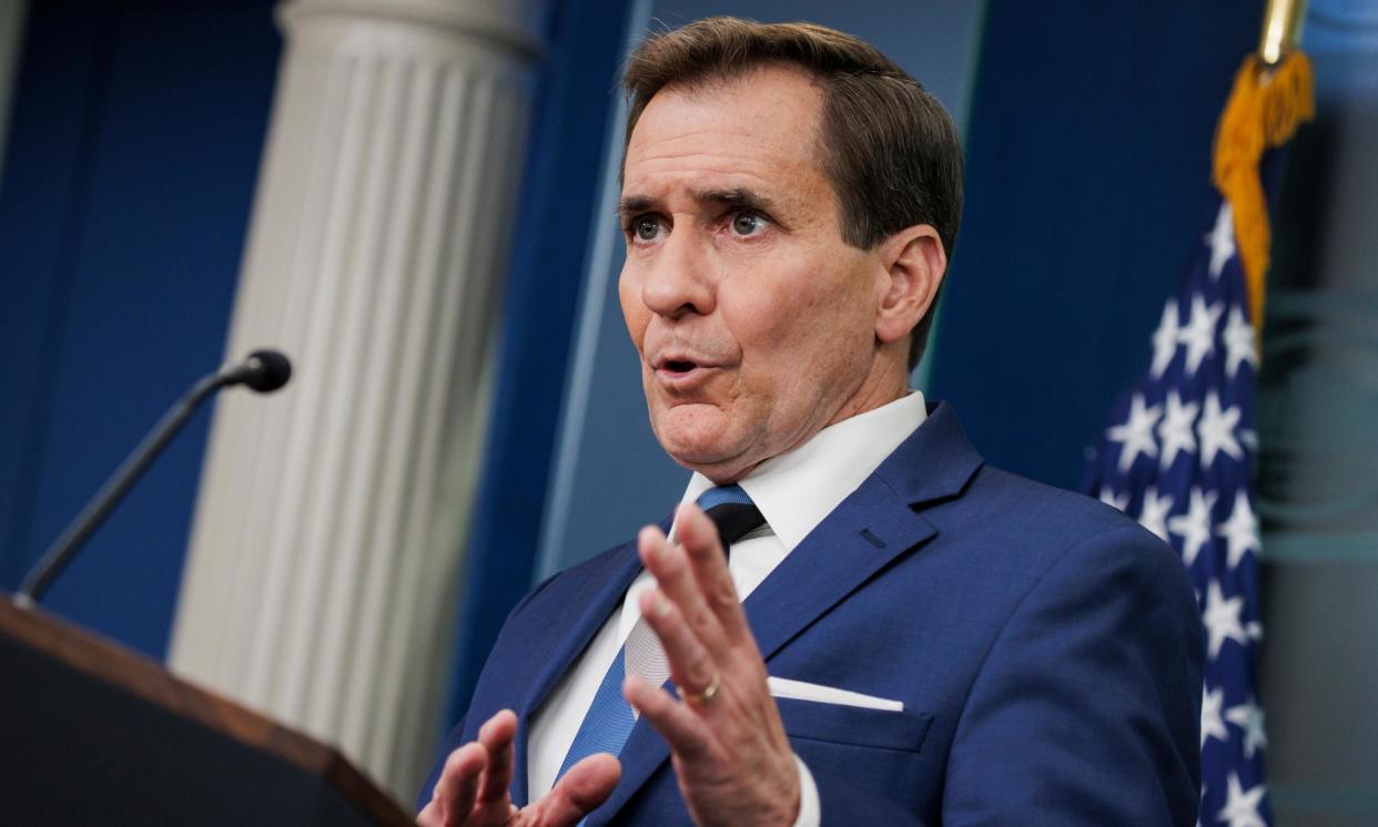 <span>John Kirby, the National Security Council spokesman.</span><span>Photograph: Samuel Corum/Getty Images</span>