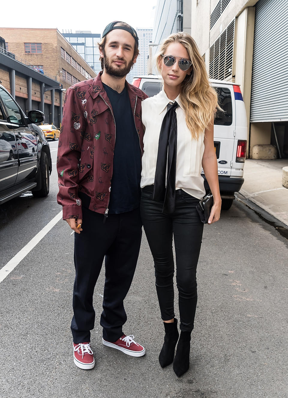 <p>Hopper Jack Penn and Dylan Frances Penn arrive at the Desigual fashion show during New York Fashion Week on September 7, 2017 in New York City. (Photo by Gilbert Carrasquillo/GC Images) </p>