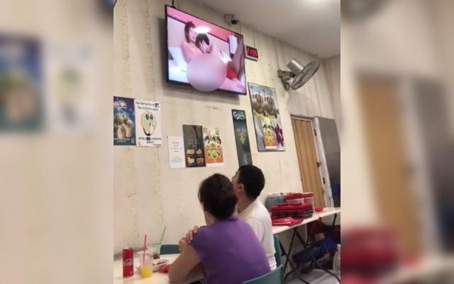 Diners at chicken soup restaurant get a side of gay porn