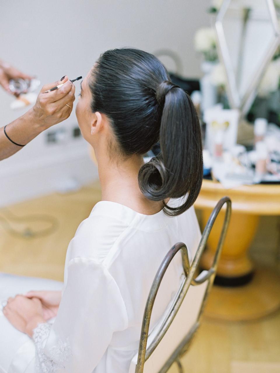 wedding hair ponytail