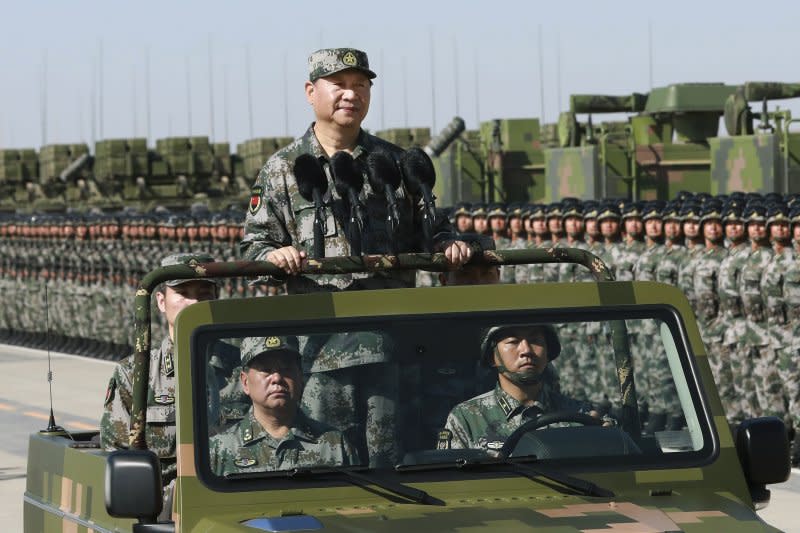 中國人民解放軍為慶祝建軍90周年，在內蒙古朱日和基地舉行大閱兵，習近平親自主持（AP）