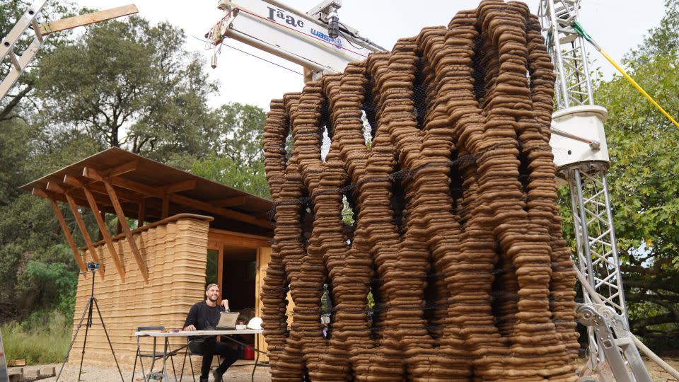 A prototype of the wall structure, fabricated with a 3D printer by the Institute for Advanced Architecture of Catalonia in Spain. - Courtesy of 3dPA