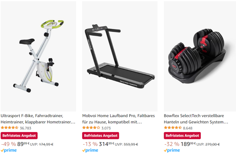 Richte dir jetzt dein eigenes HomeGym ein - mit wenig Platz und für wenig Geld (Bild: Amazon)