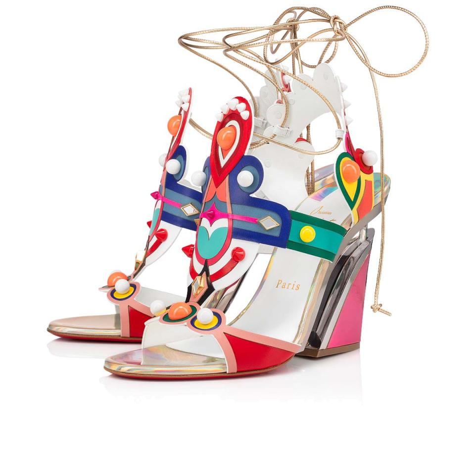 Christian Louboutin’s Papagaya Levita wedge sandals. - Credit: Courtesy of Christian Louboutin