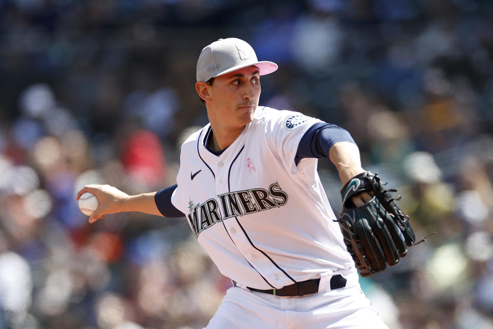 西雅圖水手George Kirby。(Photo by Steph Chambers/Getty Images)