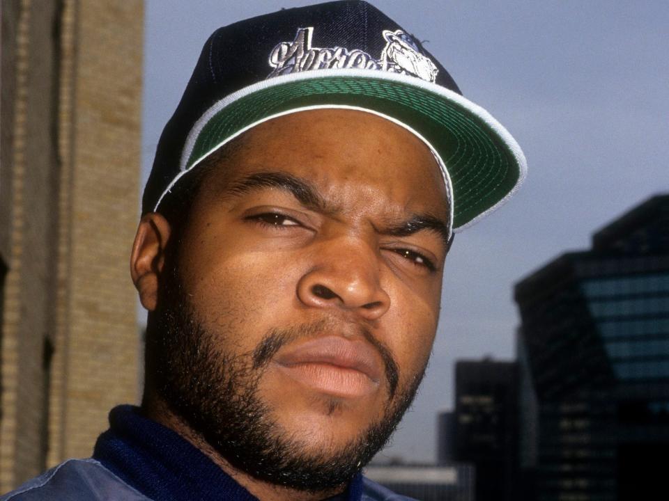 Ice Cube, one of the founding members of N.W.A, in 1991.