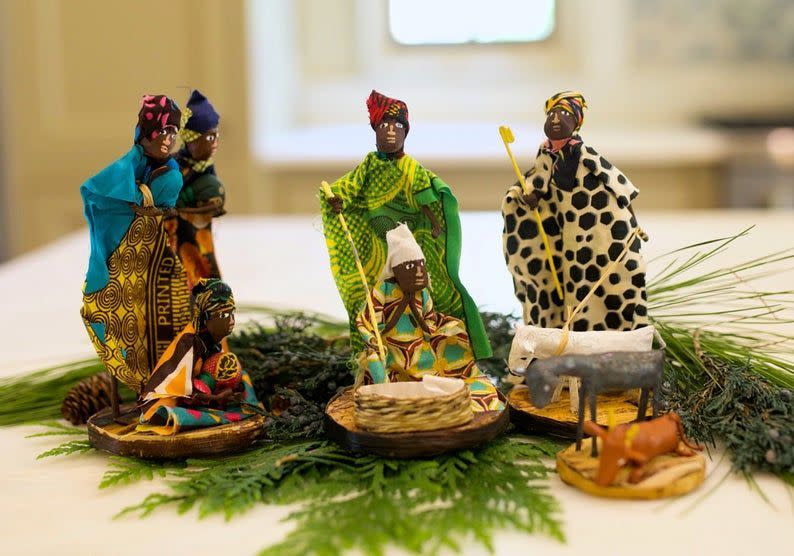 Kitenge Nativity Set