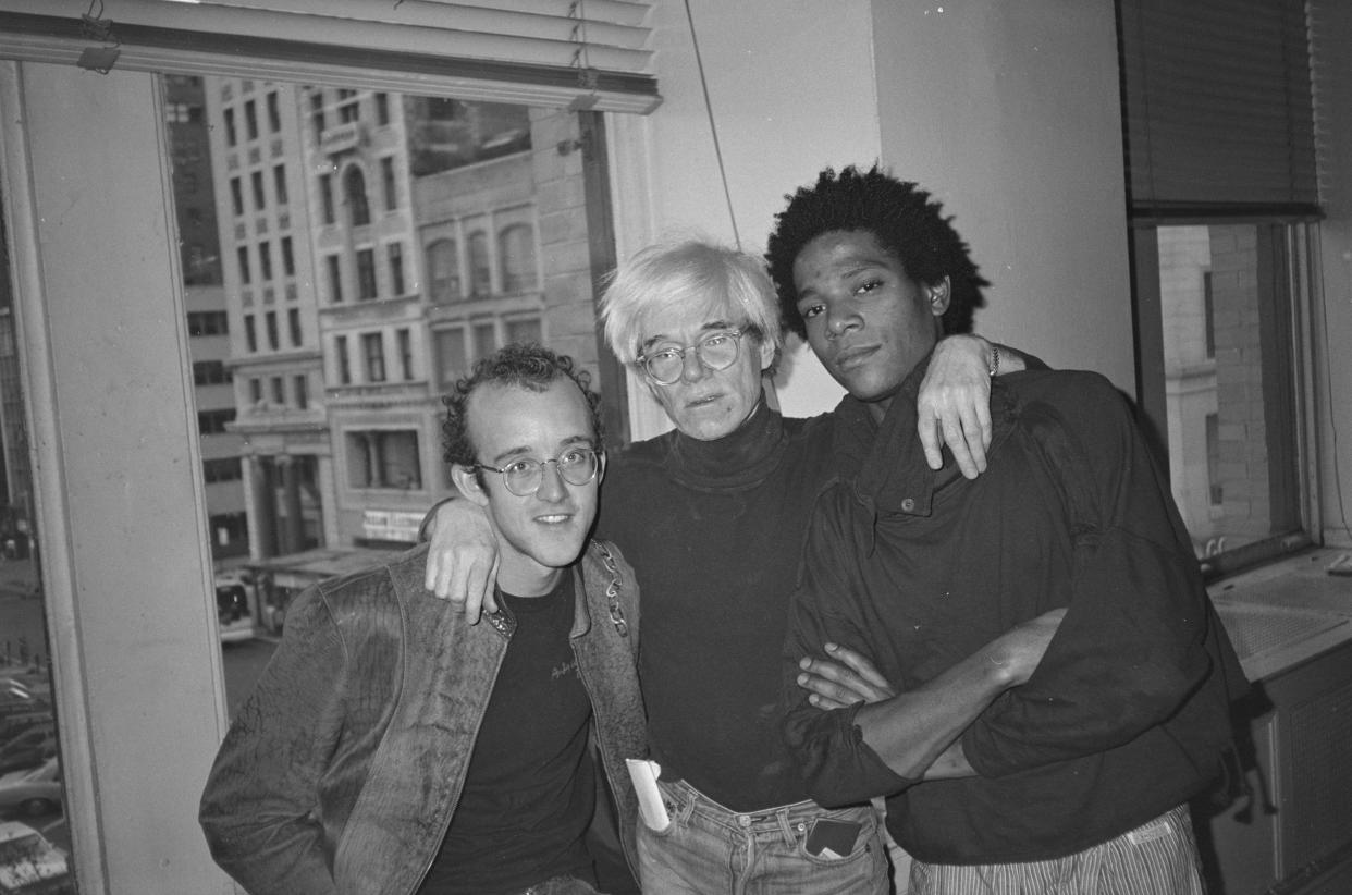 Keith Haring, Andy Warhol, and Jean-Michel Basquiat (Andy Warhol Foundation/Courtesy of Netflix)