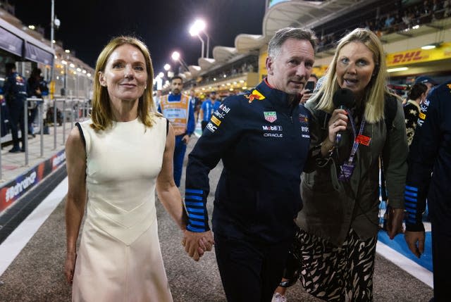 Christian Horner and wife Geri ahead of the Bahrain Grand Prix