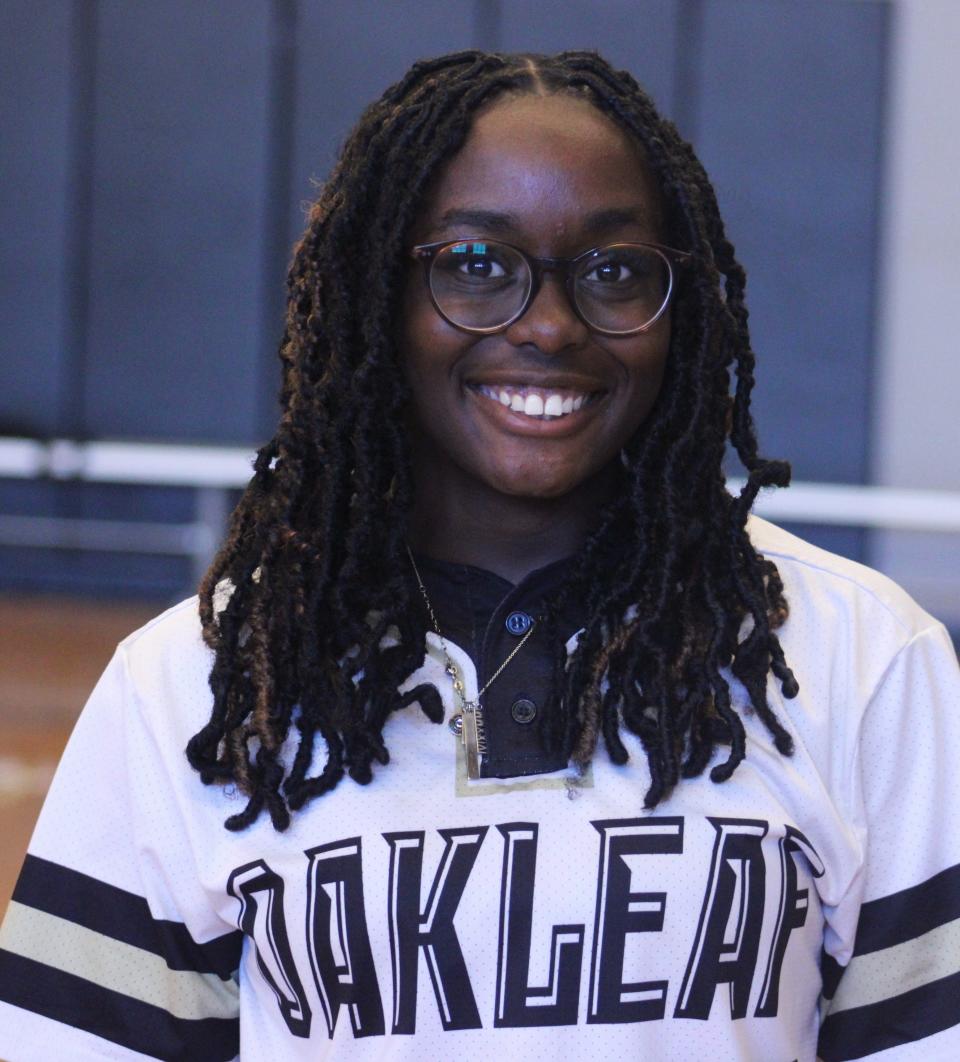 Oakleaf softball's Meshayla Pettaway is pictured at High School 9:12 Spring Sports Media Day.