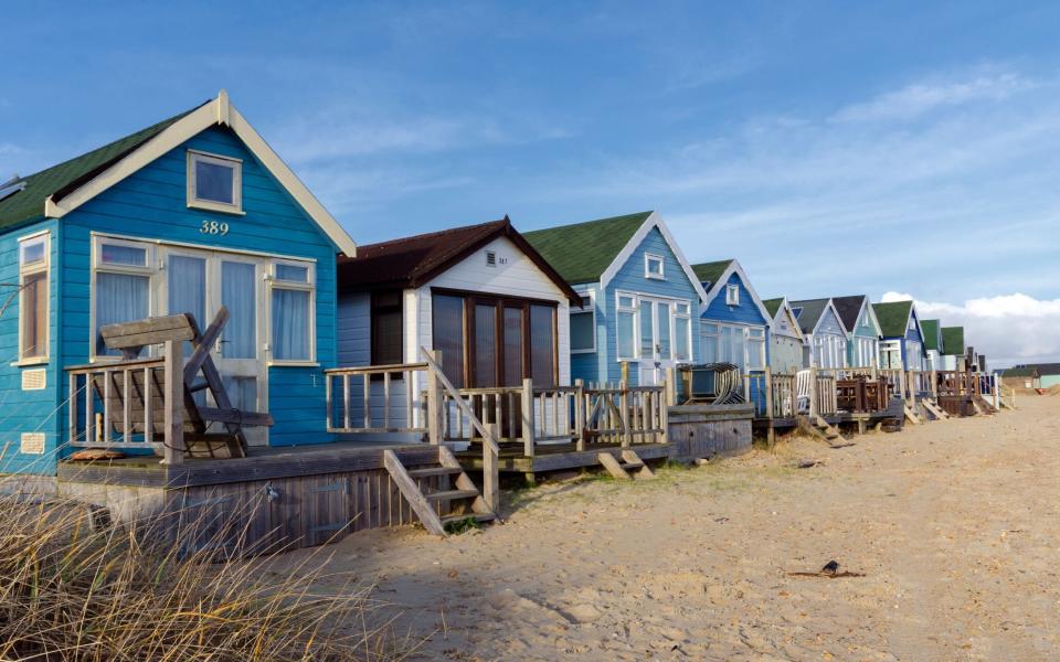 Mudeford, where some beach huts are selling for £325,000 - Helen Hotson / Alamy Stock Photo