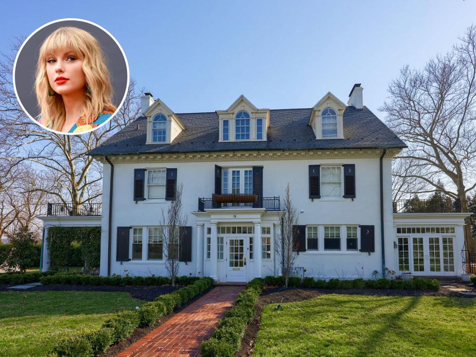 taylor swift's childhood home 78 grandview blvd and taylor swift in a circle