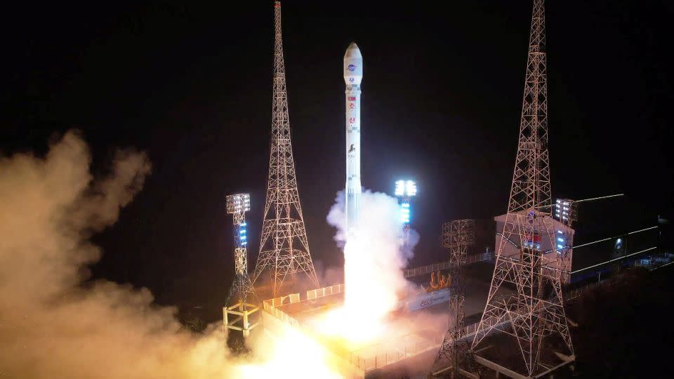 North Korea launched its first spy satellite, the Malligyong-1, in November. - KCNA/Reuters