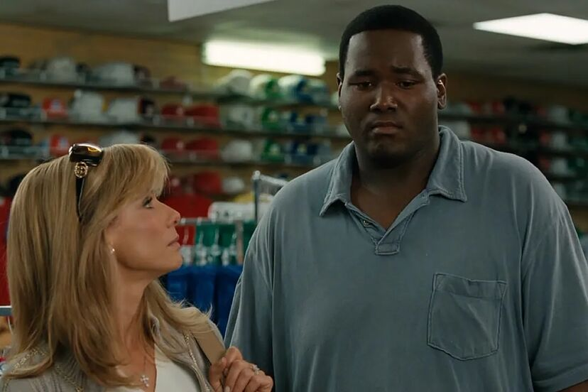 Sandra and Quinton in a scene from the movie